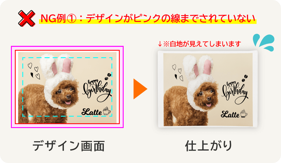 オリジナルキャンバスプリントのデザインの注意点の画像1