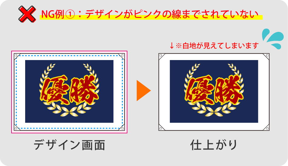 オリジナル応援旗のデザインの注意点の画像1